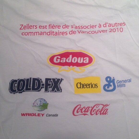 Official Vintafe ZELLERS Vancouver 2010 Olympics T-Shirt - Picture 4 of 8